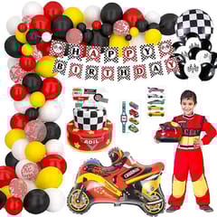 Car Theme Decoration For Birthday Combo - 56Pcs Kit For Boys - 1St Birthday Celebration With Decoration Service At Your Place With Decoration Service At Your Place