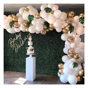 Balloon Decoration Garland Arch Kit- 100Pcs For Happy Birthday Decorations Items/ Baby Shower Decoration Items Set/Husband Kids Boys Girl With Decoration Service At Your Place