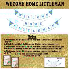 Welcome Home Baby Decoration Kit 59Pcs Balloon, Paper Bunting, Stars, Moon With Foil Curtain  With Decorative Service At Your Place.