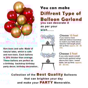 cRed I Love You Decoration Happy Anniversary Combo Kit 45Pcs Heart Foil Balloon Red -Gold Metallic Balloon,For Adult, Husband, Wife Birthday Party  With Decoration Service At Your Place