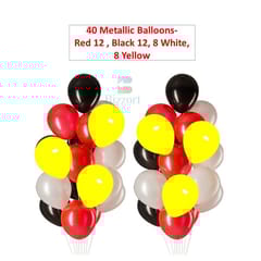 Mickey Mouse Combo Pack Of 45 Balloons | Mickey Mouse Foil Balloons 5 Pcs Set | 40 Metallic Balloons - Theme Decoration Items - Theme Decoration Items With Decorative Service At Your Place.