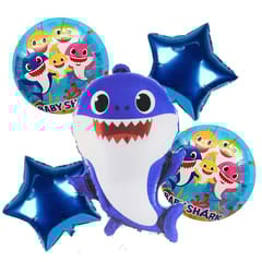 58 Pcs Happy Birthday Decoration Shark Birthday Theme Decoration Sea World Aquatic Theme Shark Foil Balloon Garland 1St Bday Decoration Items For Boy  With Decorative Service At Your Place.