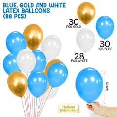Half Birthday Decoration For Baby Boy Combo - 91Pcs Items Set For Half Year Birthday Decorations For Boys - 1/2 Birthday Decorations For Boys - 6 Month Birthday Decorations For Boy  With Decorative Service At Your Place.