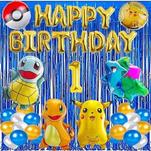 Pokemon Theme Foil Balloon For Birthday Decoration Items Set Of 51Pc With Decorative Service At Your Place.