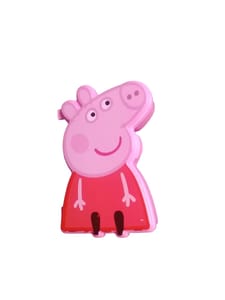 Lunch Box Peppa Pig Blue and Pink Plastic for Back to School Kids 1 Containers 1Lunch Box (400 ml) (Colour as per Availability)