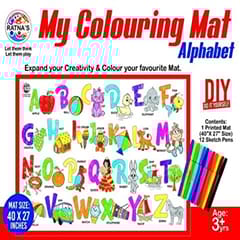 My Colouring MAT for Kids Reusable and Washable (ABCD) GIFT, RETURN GIFT, GIFT FOR KIDS, ART AND CRAFT, DRAWING, COLOURING SET, FOR GIRLS, FOR BOYS, BIRTHDAY GIFT