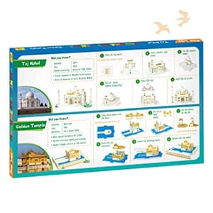 Monuments of India TAJ Mahal and Golden Temple Construction, Puzzles Set - Educational Toy for Boys & Girls Above 5 Years, Gift for Kids, Gift for Back to School, Return Gift