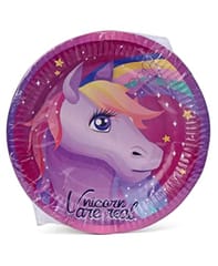 All Party Product Theme Based Party Product Cartoon Print Birthday Party Supplies ( 10" Plate) (Unicorn Purple)