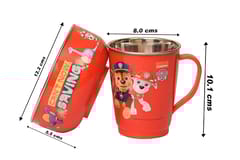 Topaz Paw Patrol Set 1 Glass Mug Bowl Double Wall Stainless Mugs for Kids New Year Gift Christmas Gift for Kids Birthday Gift Spider Man Printed Stainless Steel Bowl & Cup for Kids