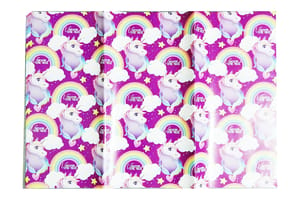 UNICORN PURPULE Wrapping Paper Gift Wrapping Paper Roll Design for Wedding,Birthday, Shower, Congrats Gifts Size - 50.5 x 70.5 cm (UNICORN, Character Theme set of 10)