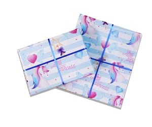 UNICORN  Wrapping Paper Gift Wrapping Paper Roll Design for Wedding,Birthday, Shower, Congrats, and Holiday Gifts Size - 50.5 x 70.5 cm (UNICORN 02, Character Theme set of 10)
