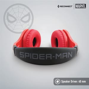 Spiderman  Headphone GADGET Reconnect Marvel Sound Suit Kids Edition Series 100 Wired Headphone Specially Crafted for Children, 40mm Speaker Driver, Soft Sound qulaity, Sensitivity Limited Upto 85db -Spiderman