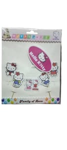 Hello kitty Cake Topper Set Of 6. Card Stock Cake Topper.