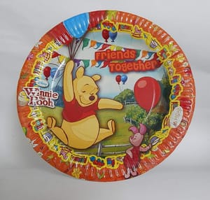 All Party Product Theme Based Party Product Cartoon Print Birthday Party Supplies (Winnie The Pooh , 10" Plate)