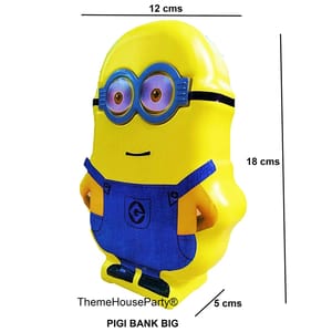Minions PIGI bank BIG size 1 no Multipurpose minion Piggy Bank to Collect Coins for Kids For Gift for Birthday Return Gifts Minions PIGGY bank BIG Size 1 NOS: 18 x 12 x 5 cmNew Year gift Festival gift for Kids.