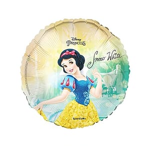 Disney Princess Snow White Combo of 5 Pcs includesd 1 Foil Balloons, 2 round shape foil balloon and 2 star shape foil balloon of Princess Theme Parties and Birthday Decorations