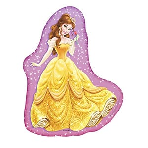 Disney Princess Belle MAX CUTOUT Foil Balloon Size: W 26.7? X H 34.5? (Pack of One) Princess Theme Parties and Birthday Decorations Princess Party Supplies