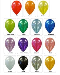 Balloons for Decoration of Metallic Balloon Mix Extra Thick Round Shop Decoration, Birthday Party, Wedding, After-Party, Performance, Decoration, 10 inches (30 cm), 15 Colors