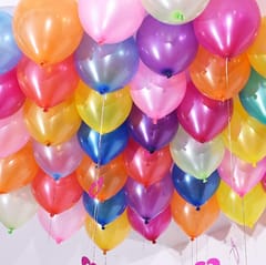 Balloons for Decoration of Metallic Balloon Mix Extra Thick Round Shop Decoration, Birthday Party, Wedding, After-Party, Performance, Decoration, 10 inches (30 cm), 15 Colors