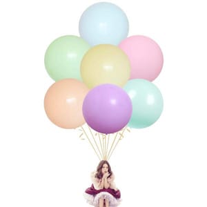 Balloons for Decoration of Pestal Balloon Mix Extra Thick Round Shop Decoration, Birthday Party, Wedding, After-Party, Performance, Decoration, 10 inches (30 cm), 8 Colors