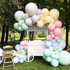 Balloons for Decoration of Pestal Balloon Mix Extra Thick Round Shop Decoration, Birthday Party, Wedding, After-Party, Performance, Decoration, 10 inches (30 cm), 8 Colors