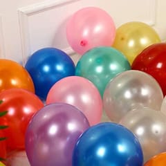 Balloons for Decoration of Metallic Balloon Mix Extra Thick Round Shop Decoration, Birthday Party, Wedding, After-Party, Performance, Decoration, 10 inches (30 cm), 15 Colors