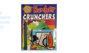 Number Crunchers Puzzles with Pencil, Eraser & Dexter Small Diary : for Age 6+ Exercise Combo