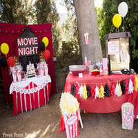 Outdoor Movie Night--Theme Birthday Party