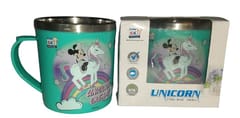 Unicorn Inner Steel Mug 250 ml Unicorn Character Printed (Set of 2)