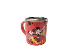 Unicorn Inner Steel Mug 250 ml Mickey Mouse Character Printed (Set of 2)