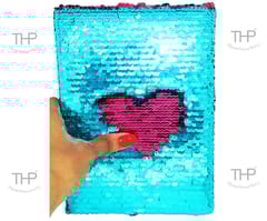 Unicorn Notebook Colour Changing Reversible Girls Diary A5 Size Magic Sequin Unicorn Diary for Girls, Unicorn Notebook for Girls (GREEN)