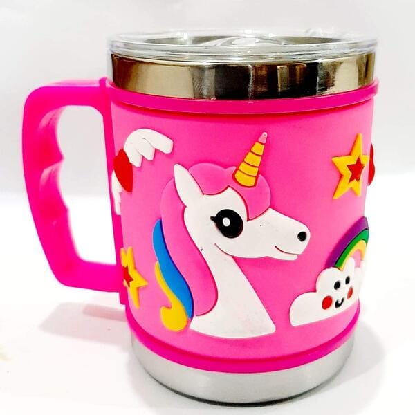 Unicorn Inner Steel Mug 250 ml Unicorn Character Printed (pack of 1 )
