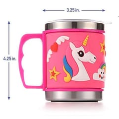 Unicorn Inner Steel Mug 250 ml Unicorn Character Printed (pack of 1 )