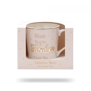 Mom You Are Fabulous Quote Mug White and Golden Ceramic Mug 200ml Mug For Mother's Day  Gift For Mom, Mug For MOM