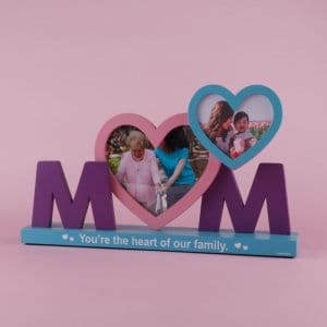 You're The Heart of Our Family Mom Wooden Photoframe For Mother's Day Gift For Mom, Photoframe For MOM