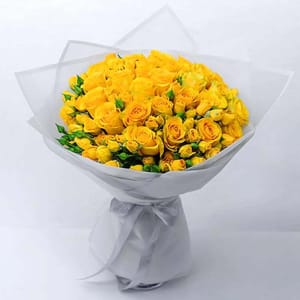 100 Yellow Roses Kisses For Mother's Day Gift For Mom