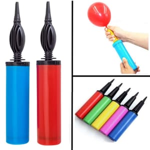 AIR Balloon Pump for Foil Balloons and Inflatable Toys Party Accessory Portable Air Balloon Pump Pack of 2 / Air Pump for Balloons / High Output Hand Air Balloon Pump / Balloon Pumps / Balloons Pump Hand (Size 27cm, Multi Color) pack of 2