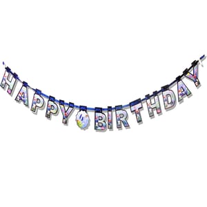 See World Happy Birthday Banner For See World Theme Birthday Party Decoration with Atrractive Colours And Print  For Girls