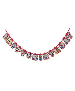 MICKEY-MOUSE Happy Birthday Banner For Mickey-Mouse Theme Birthday Party Decoration with Atrractive Colours And Print  For Girls And Boys