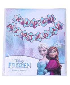 FROZEN Happy Birthday Banner For Frozen Theme Birthday Party Decoration with Atrractive Colours And Print  For Girls