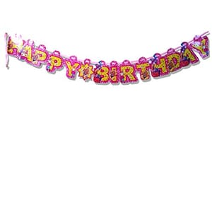 BARBIE Happy Birthday Banner For Barbie Theme Birthday Party Decoration with Atrractive Colours And Print  For Girls