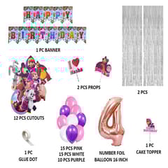 Masha & BearTheme Birthday Balloons Decoration Items or Kit Multicolor Foil Set for Birthday party With Decoration service at your place