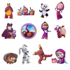 Masha & BearTheme Birthday Balloons Decoration Items or Kit Multicolor Foil Set for Birthday party With Decoration service at your place