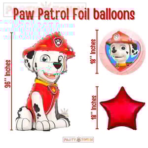 Decor Spree Paw Petrol Theme Happy Birthday Party Balloons Decoration Kit Combo Favors for Kids Birthday With Decoration service at your place