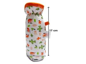 Baby Milk Feeding Bottle Cover, Milk Bottle Cover Soft, Multicolor and Mix Print It can Hold Upto 500 ml Feeding Bottle with Handle.