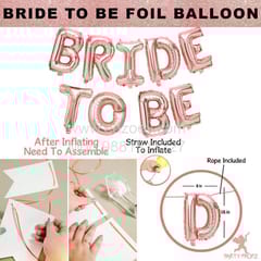 Complete Balloons Decoration Combo for Bride Bachelorette Party Decoration "BRIDE TO BE" - Golden, Black & Silver theme with With Decoration service at your place
