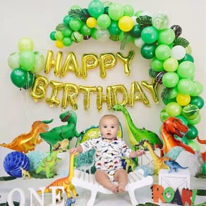 Jurassic Park Theme Balloons Decoration Kit For Kids Happy Birthday With Decoration service at your place