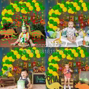 Jurassic Park Theme Balloons Decoration Kit For Kids Happy Birthday With Decoration service at your place