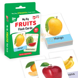 FRUITS Flash Cards for Kids (32 Cards) Fun Learning Toy for 2-6 years