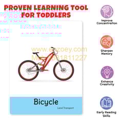 TRANSPORT Flash Cards for Kids (32 Cards) Fun Learning Toy for 2-6 years